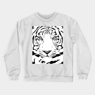 Abstract Tiger  Hypnotic Tiger Stare Crewneck Sweatshirt